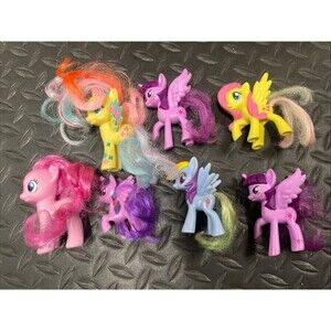 VINTAGE 2000s G4 MLP My Little Pony Brushables Pinkie Pie Fluttershy Dash LOT